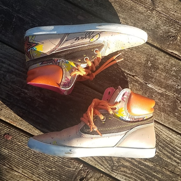 Pink Orange Midtops - Picture 3 of 7